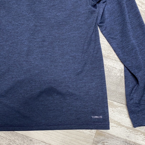 Kids Adidas Climalite Long Sleeve Hooded Shirt 8 - Picture 2 of 11